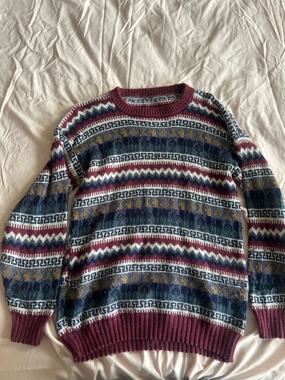 Men's Multicolor Fair Isle Crewneck Sweater